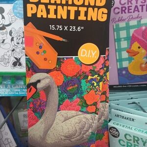 DIY Diamond Painting Swan Wall Art in Multicolor